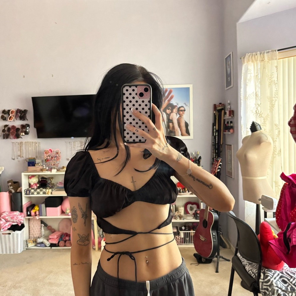 black princess polly bra top